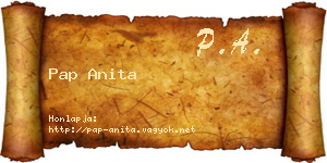 Pap Anita névjegykártya